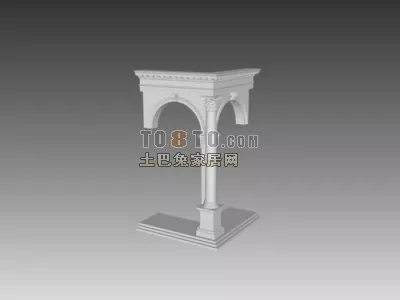 Stone Twist Column 3d model
