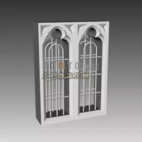 European Door Component 3d model