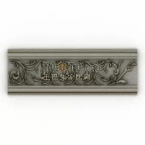 European Ceiling Decoration Molding Component 3d model