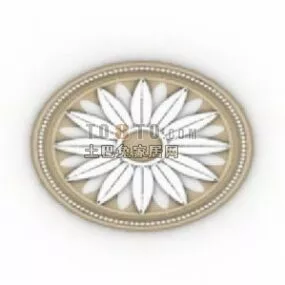 European Ceiling Plaster Component V3 3d model