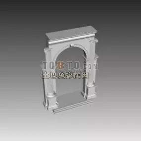 Architecture Greek Arc Wall 3d model
