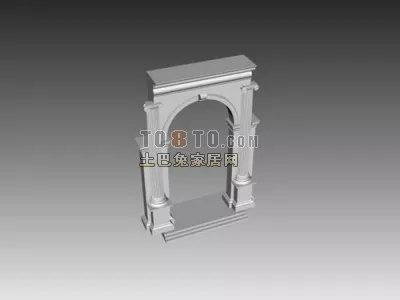 European Arc Wall Component 3d model