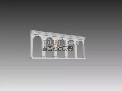 Stone Twist Column 3d model
