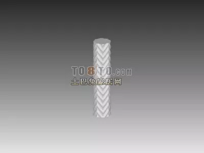 European Classic Temple Column 3d model
