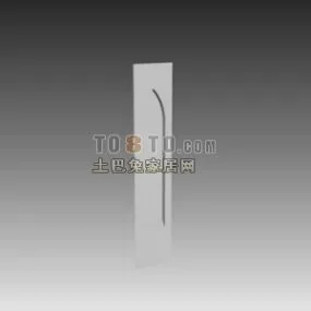 European Carved Window On Wall 3d model