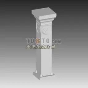 Construction Column Square Shape 3d model