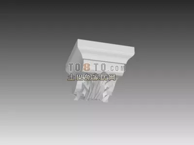 Stone Column Beige Color 3d model
