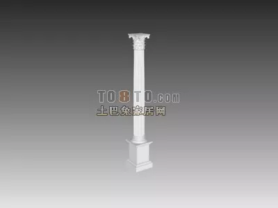 Rome Style Construction Column 3d model