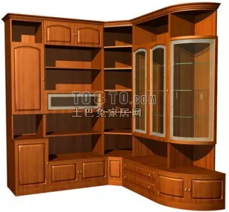 Kitchen Cabinet With Island 3d model