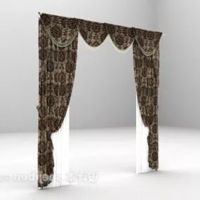 European Dark Curtain 3d model