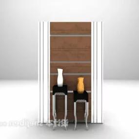 European Decorative Rack With Vase 3d model