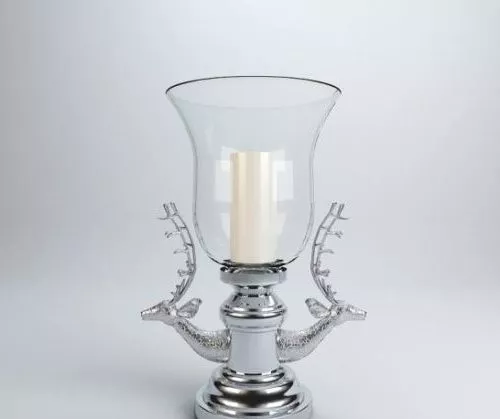 Sphere Candlestick In Glass Cup 3d model