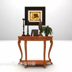 European Console Table Decorating Combination 3d model