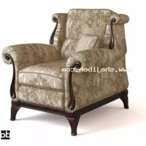 European Fabric Single Sofa Armchair 3d model