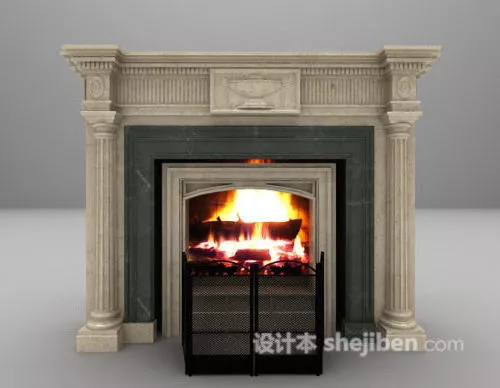 Fireplace Admeto Triangle Shaped 3d model
