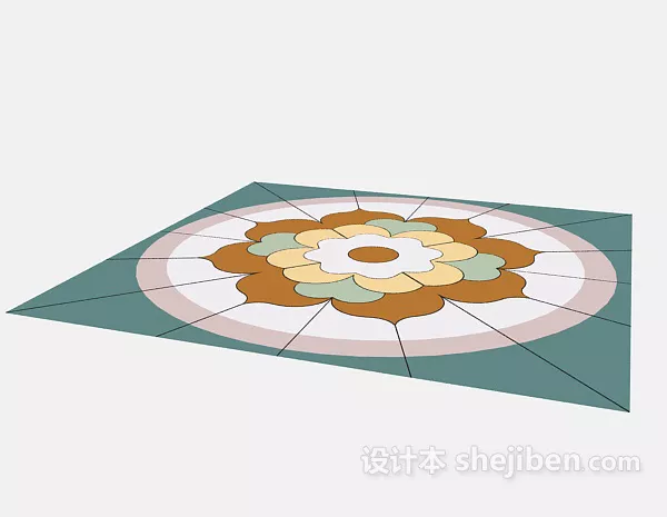 Rome Color Floor Tile 3d model