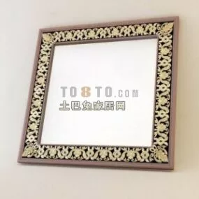 European Furniture Square Frame Decoration 3d model