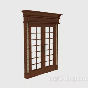 European Wood Gate 3d model