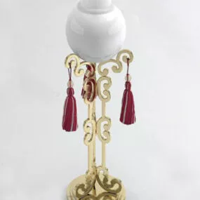 European Gold Candlestick 3d model