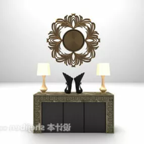 European Console Table With Mirror 3d model