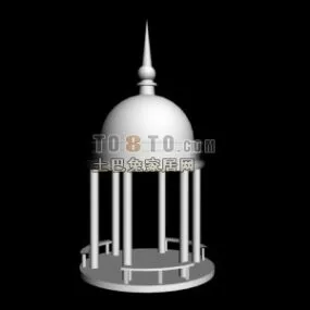 Hexagonal Pavilion Ancient Building 3d model