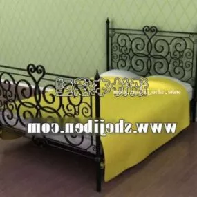 European Iron Bed Furniture 3d model