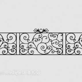 European Iron Railing 3d model