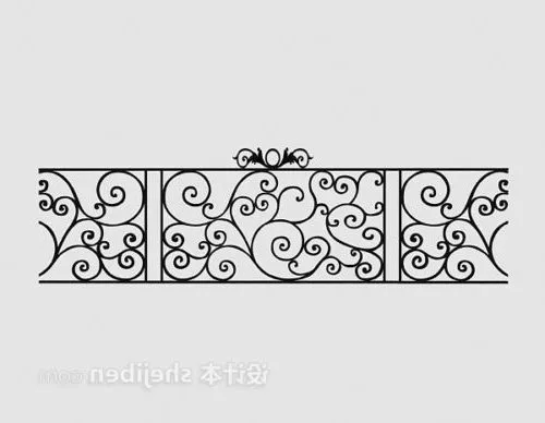 European Iron Railing 3d model European Iron Railing 3d model