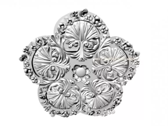 European Ceiling Plaster Carving 3d model European Ceiling Plaster Carving 3d model