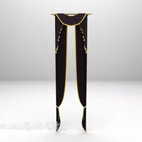 European Luxury Classic Curtain 3d model