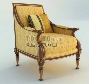 European Luxury Casual Armchair 3d model