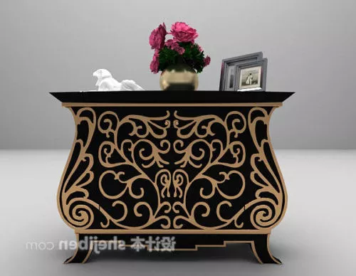 European Neo Classical Entrance Cabinet 3d model European Neo Classical Entrance Cabinet 3d model