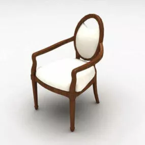 European Neoclassical Style Single Chair 3d model