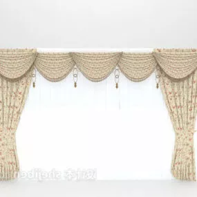 European Pattern Curtain 3d model