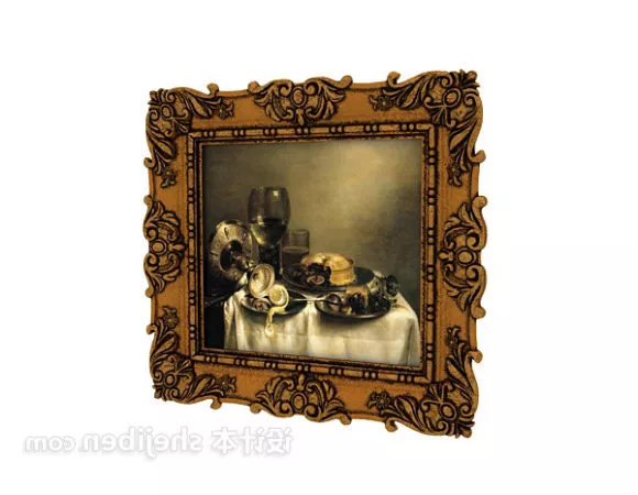 Chinese Window Frame Box Pattern 3d model