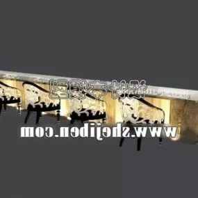 European Reception Desk Stone Finish 3d model