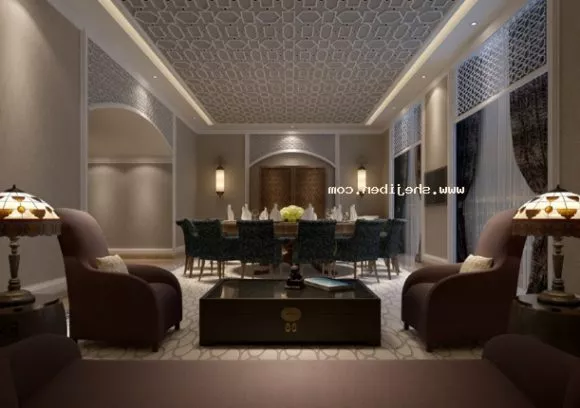 European White Restaurant Interior Scene 3d model European White Restaurant Interior Scene 3d model