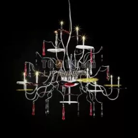 European Restaurant Chandelier 3d model