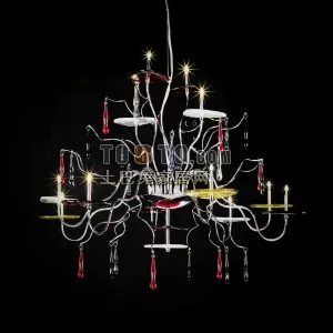 Beautiful Crystal Drop Chandelier 3d model