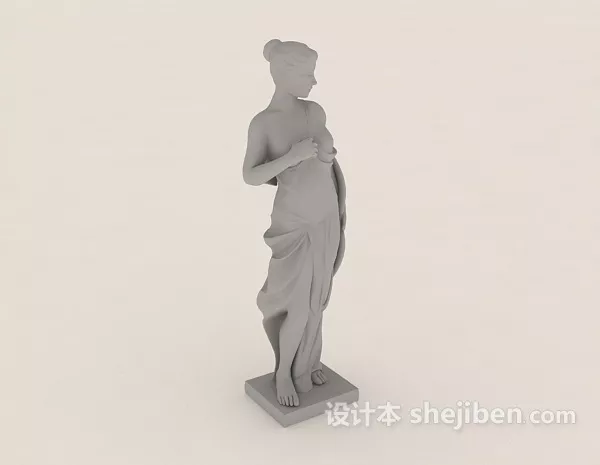 European Women Greek Sculpture Statue 3d model European Women Greek Sculpture Statue 3d model