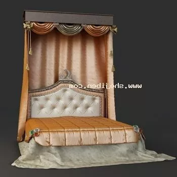 Bed With Under Drawers 3d model