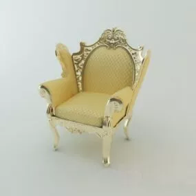European Retro Small Sofa Armchair 3d model