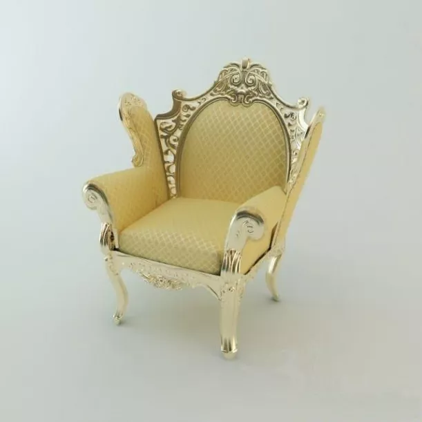 European Retro Small Sofa Armchair 3d model European Retro Small Sofa Armchair 3d model