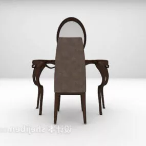 Antique Solid Wood Dresser 3d model