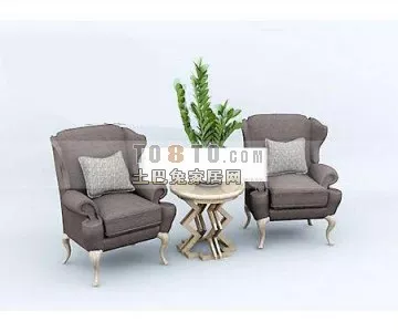 Armchair Leaf Shape 3d model