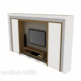 European Living Room Tv Wall 3d model