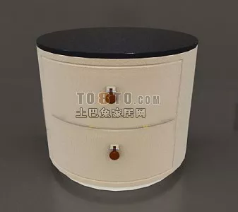 Round Low Cabinet 3d model Round Low Cabinet 3d model
