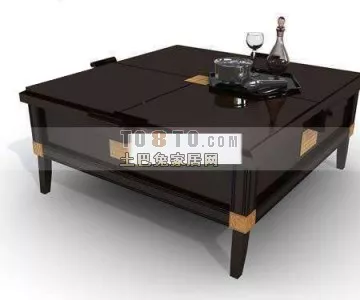Work Table With Bookcase 3d model
