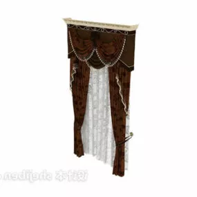 European Door Curtain 3d model