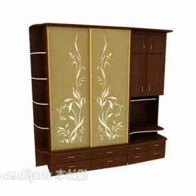 European Wardrobe Slide Door 3d model